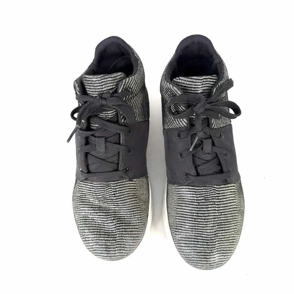 FitFlop Sporty-Pop X Lizard Print Sneakers, Black, Women's Size 7, Casual Fun